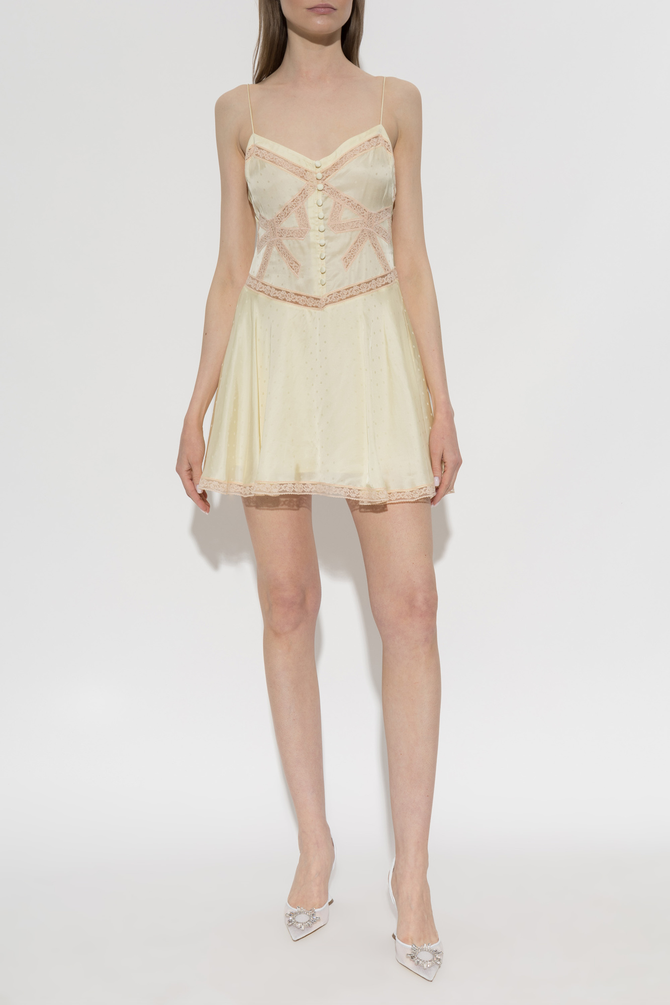 Self-Portrait Short dress with lace inserts | Women's | Vitkac